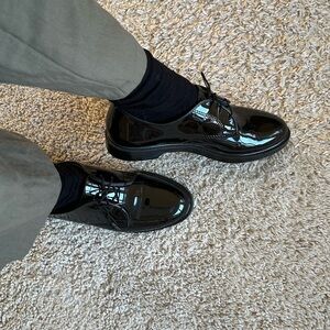Women's Black Patent Leather Oxfords